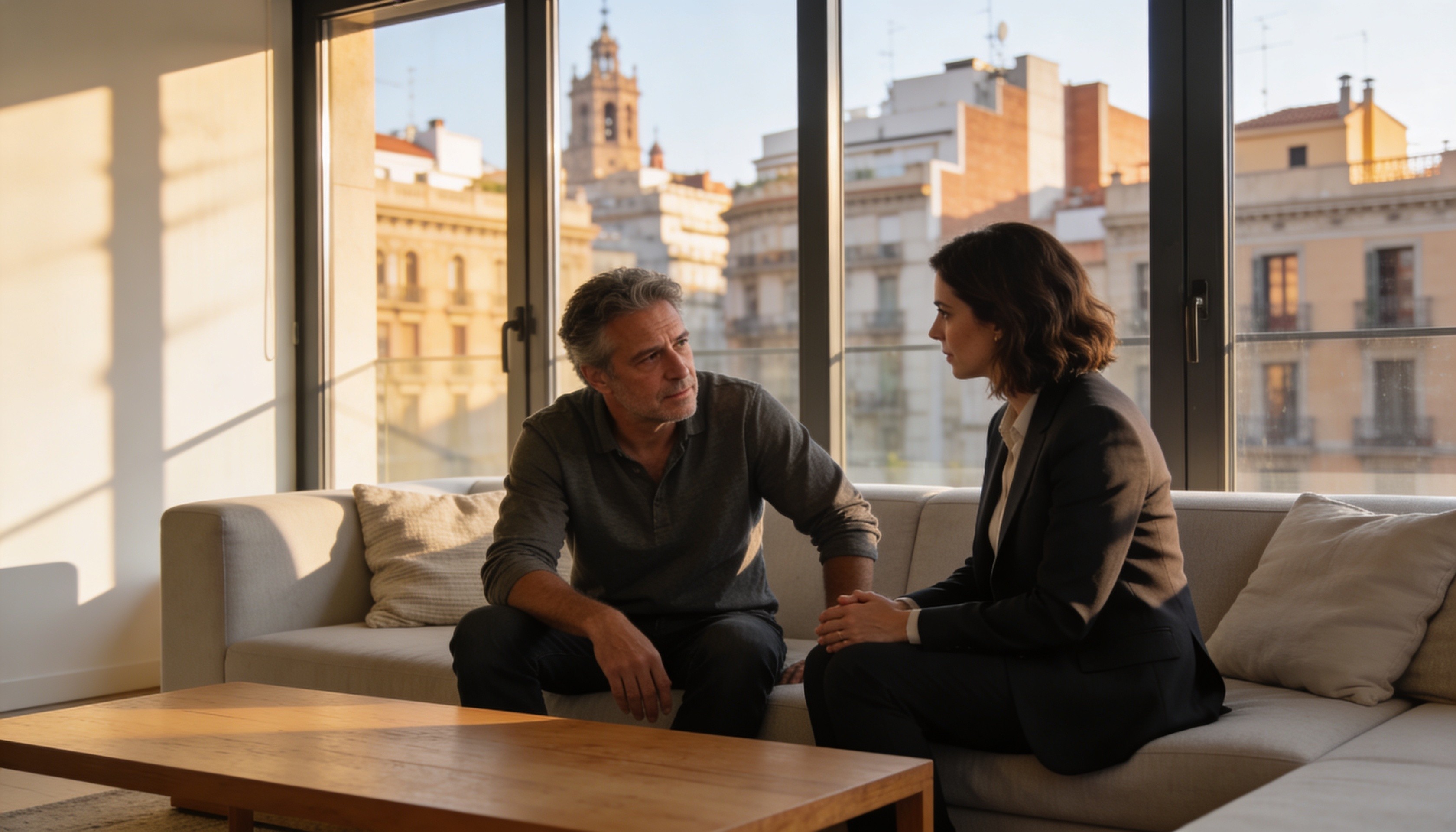 Consultoría sobre alquiler: propietario revisando opciones con un asesor